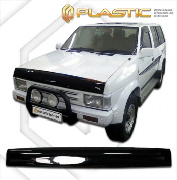 2 969 р. Дефлектор капота CA-Plastic Nissan Terrano WD21 дорестайлинг (1985-1995) (серия Сlassic черный, без надписи)  с доставкой в г. Кемерово. Увеличить фотографию 2