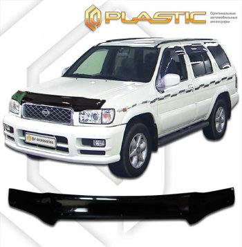 2 199 р. Дефлектор капота CA-Plastic  Nissan Terrano2  R50 (1999-2002) рестайлинг (classic черный, без надписи)  с доставкой в г. Кемерово. Увеличить фотографию 1