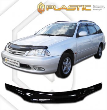 1 999 р. Дефлектор капота CA-Plastic  Toyota Avensis  T220 седан (2000-2003) рестайлинг (classic черный, без надписи)  с доставкой в г. Кемерово. Увеличить фотографию 1