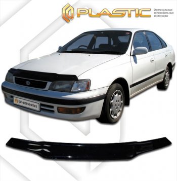 1 899 р. Дефлектор капота CA-Plastic  Toyota Carina E  T190 (1992-1997) лифтбэк дорестайлинг, седан дорестайлинг, седан рестайлинг (classic черный, без надписи)  с доставкой в г. Кемерово. Увеличить фотографию 1