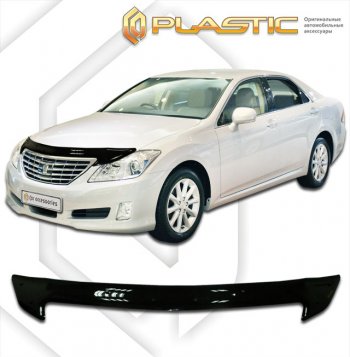 2 159 р. Дефлектор капота CA-Plastic  Toyota Crown  S200 (2008-2012) дорестайлинг, рестайлинг (classic черный, без надписи)  с доставкой в г. Кемерово. Увеличить фотографию 1