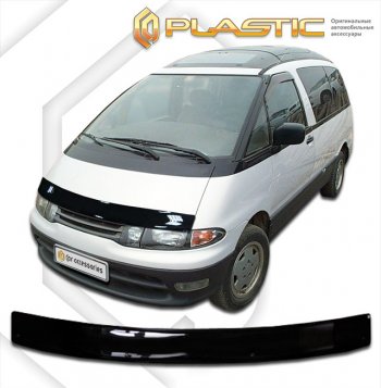 1 899 р. Дефлектор капота CA-Plastic  Toyota Estima Lucida  XR10,20 (1992-1996) дорестайлинг, 1-ый рестайлинг (classic черный, без надписи)  с доставкой в г. Кемерово. Увеличить фотографию 1