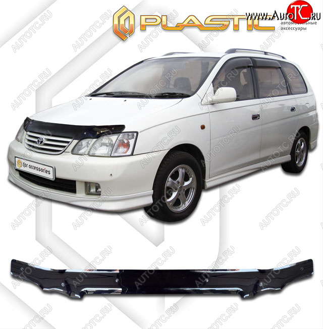 2 079 р. Дефлектор капота CA-Plastic  Toyota Gaia  XM10 (1998-2001) дорестайлинг (classic черный, без надписи)  с доставкой в г. Кемерово