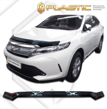 2 079 р. Дефлектор капота CA-Plastic  Toyota Harrier  XU60 (2013-2020) дорестайлинг, рестайлинг (classic черный, без надписи)  с доставкой в г. Кемерово. Увеличить фотографию 1