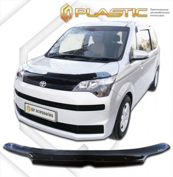 2 079 р. Дефлектор капота CA-Plastic  Toyota Spade  NP140 (2012-2020) хэтчбэк 5 дв. (classic черный, без надписи)  с доставкой в г. Кемерово. Увеличить фотографию 1