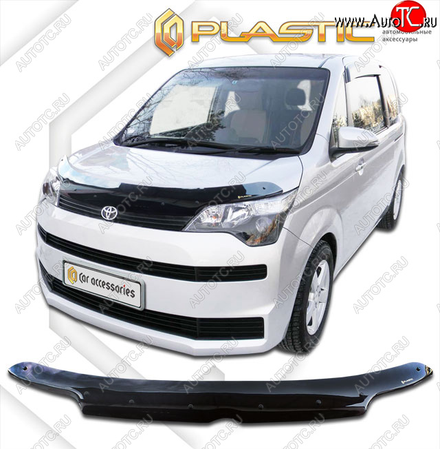 2 079 р. Дефлектор капота CA-Plastic  Toyota Spade  NP140 (2012-2020) хэтчбэк 5 дв. (classic черный, без надписи)  с доставкой в г. Кемерово