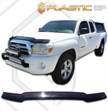 1 999 р. Дефлектор капота CA-Plastic  Toyota Tacoma  N200 (2004-2011) PickUp AccessCab дорестайлинг, PickUp DoubleCab дорестайлинг, PickUp RegularCab дорестайлинг (classic черный, без надписи)  с доставкой в г. Кемерово. Увеличить фотографию 1