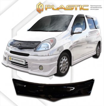 2 159 р. Дефлектор капота CA-Plastic  Toyota Yaris Verso  XP20 (1999-2006) дорестайлинг, рестайлинг (classic черный, без надписи)  с доставкой в г. Кемерово. Увеличить фотографию 1