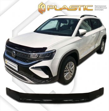 2 099 р. Дефлектор капота CA-Plastic  Volkswagen Taos (2020-2022) (classic черный, без надписи)  с доставкой в г. Кемерово. Увеличить фотографию 1