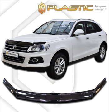 1 999 р. Дефлектор капота CA-Plastic  Zotye T600 (2014-2021) (classic черный, без надписи)  с доставкой в г. Кемерово. Увеличить фотографию 1