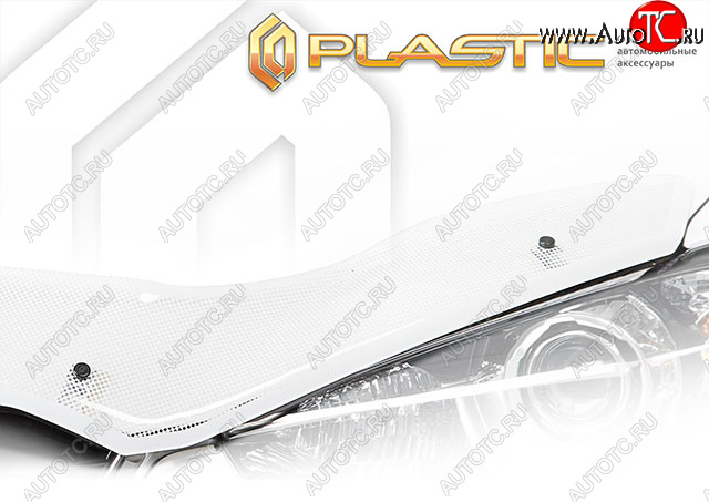 2 199 р. Дефлектор капота Шелкография белая CA Plastic на Toyota Spacio  1997-2001  с доставкой в г. Кемерово