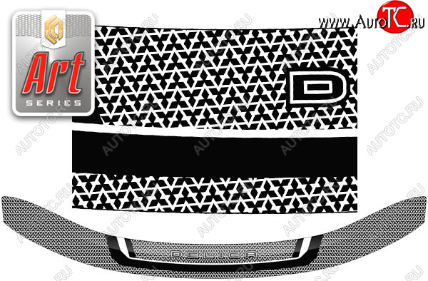 2 479 р. Дефлектор капота (D:5) CA-Plastic  Mitsubishi Delica D:5  1 (2007-2025) дорестайлинг, рестайлинг (серия ART белая)  с доставкой в г. Кемерово