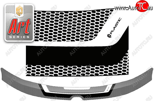 2 399 р. Дефлектор капота CA-Plastic  Renault Duster  HM (2021-2024) рестайлинг (серия ART белая)  с доставкой в г. Кемерово