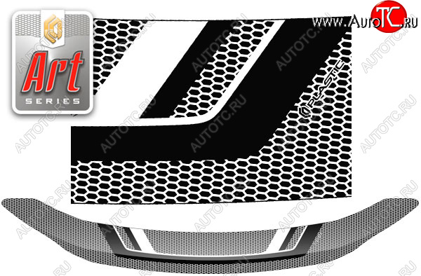 2 399 р. Дефлектор капота CA-Plastic  Toyota Esquire  R80 (2014-2017) дорестайлинг (серия ART белая)  с доставкой в г. Кемерово