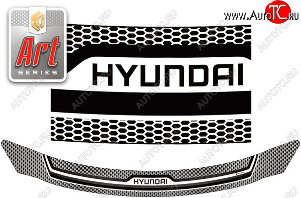 2 299 р. Дефлектор капота CA-Plastic  Hyundai I30 ( 2 GD,  3 PD) (2011-2020) дорестайлинг, хэтчбэк 5 дв., рестайлинг, хэтчбэк 5 дв., хэтчбэк (Серия Art черная)  с доставкой в г. Кемерово