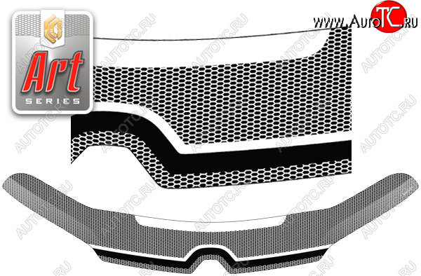2 599 р. Дефлектор капота CA-Plastic  Renault Sandero Stepway  (B8) (2014-2018) дорестайлинг (Серия Art черная)  с доставкой в г. Кемерово