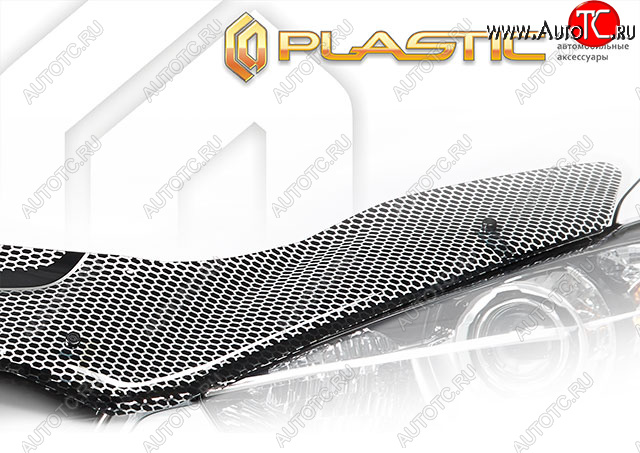 2 399 р. Дефлектор капота (фургон) CA-Plastic  Лада Ларгус (2012-2021) дорестайлинг R90 (Серия Art черная)  с доставкой в г. Кемерово