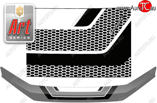 2 479 р. Дефлектор капота CA-Plastic  Haval F7 (2018-2024)  дорестайлинг, рестайлинг (серия ART графит)  с доставкой в г. Кемерово