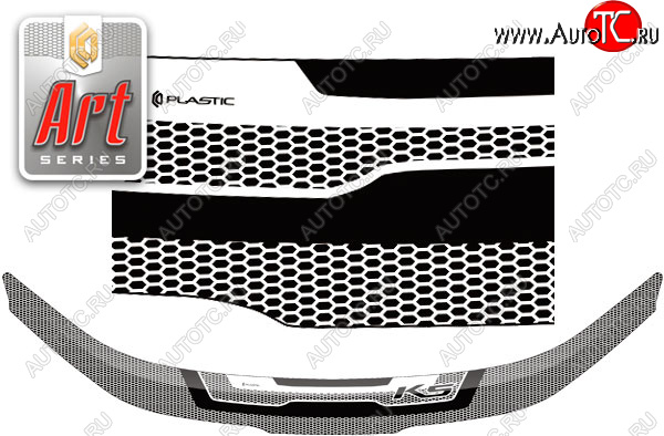 2 559 р. Дефлектор капота CA-Plastic  KIA K5  DL (2019-2022) (серия ART графит)  с доставкой в г. Кемерово