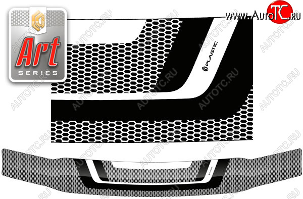 2 399 р. Дефлектор капота CA-Plastic  Nissan Terrano Regulus  1 R50 (1996-2002) (серия ART графит)  с доставкой в г. Кемерово