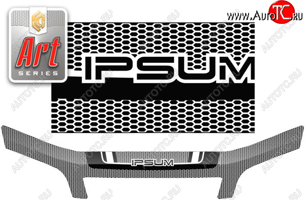2 559 р. Дефлектор капота CA-Plastic  Toyota Ipsum  SXM10 (1998-2001) рестайлинг (серия ART графит)  с доставкой в г. Кемерово