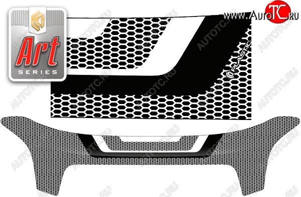 2 479 р. Дефлектор капота CA-Plastic  Toyota Rush  J200 (2006-2008) дорестайлинг (Серия Art графит)  с доставкой в г. Кемерово