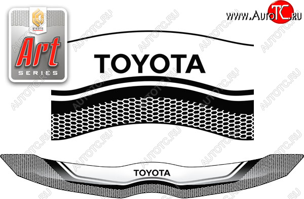 2 299 р. Дефлектор капота CA-Plastic  Toyota Verso  R20 (2013-2018) рестайлинг (Серия Art графит)  с доставкой в г. Кемерово