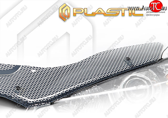 2 399 р. Дефлектор капота (фургон) CA-Plastic  Лада Ларгус (2012-2021) дорестайлинг R90 (Серия Art графит)  с доставкой в г. Кемерово