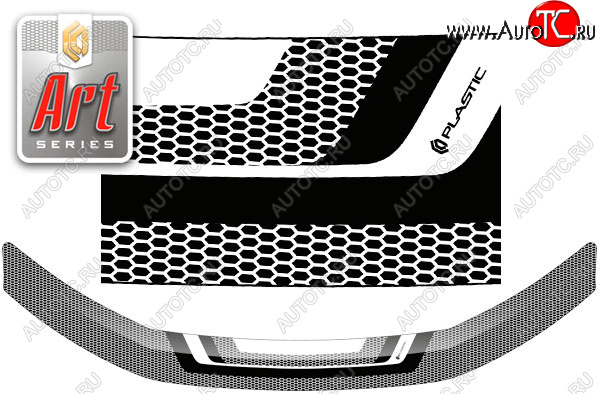 2 299 р. Дефлектор капота CA-Plastic  Лада Ларгус (2012-2025) дорестайлинг R90, рестайлинг R90 (Серия Art графит)  с доставкой в г. Кемерово