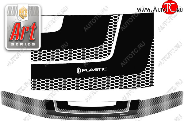 2 399 р. Дефлектор капота CA-Plastic  Nissan Terrano2  R20 (1999-2006) 2-ой рестайлинг (серия Art серебро)  с доставкой в г. Кемерово