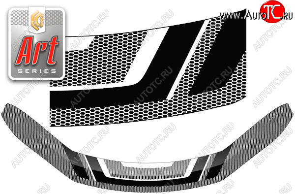 2 599 р. Дефлектор капота CA-Plastic  Toyota Fortuner  AN160 (2015-2020) дорестайлинг (Серия Art серебро)  с доставкой в г. Кемерово