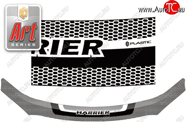 2 479 р. Дефлектор капота (AVU65W, ZSU60W, ZSU65W) CA-Plastic  Toyota Harrier  XU60 (2013-2020) дорестайлинг, рестайлинг (Серия Art серебро)  с доставкой в г. Кемерово