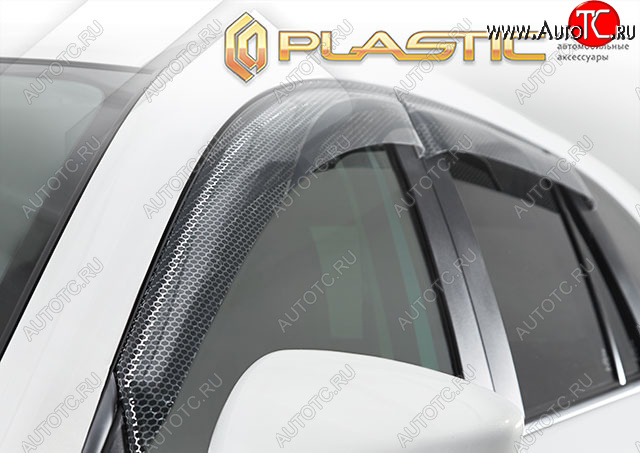 2 199 р. Ветровики дверей Серия Art графит CA Plastic на Mazda 2  август 2002  с доставкой в г. Кемерово