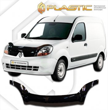 2 399 р. Дефлектор капота (exclusive) Classic черный CA Plastic на Renault Kangoo  2003-2007  с доставкой в г. Кемерово. Увеличить фотографию 1
