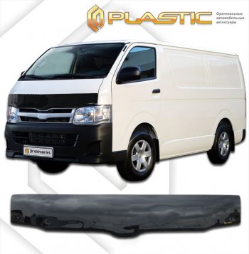 2 399 р. Дефлектор капота (exclusive) Classic черный CA Plastic на Toyota Hiace Правый Руль 2004–н.в.   с доставкой в г. Кемерово. Увеличить фотографию 1