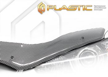 2 879 р. Дефлектор капота (exclusive) Шелкография карбон серебро CA Plastic на Nissan March  1999–2003  с доставкой в г. Кемерово. Увеличить фотографию 1