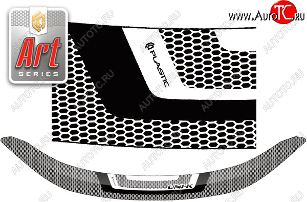 2 299 р. Дефлектор капота CA-Plastic  Changan UNI-K (2020-2025) (Серия Art серебро)  с доставкой в г. Кемерово