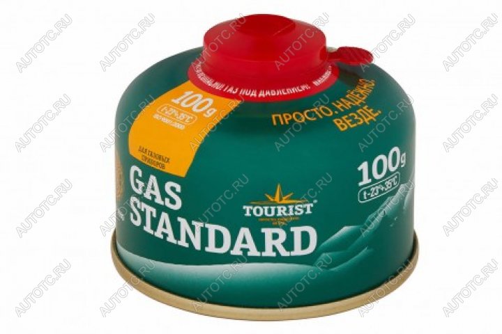 259 р. Баллон газовый резьбовой TOURIST STANDARD для портативных приборов 100 г. TOURIST tbr-100  с доставкой в г. Кемерово