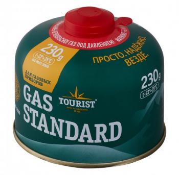 419 р. Баллон газовый резьбовой TOURIST STANDARD для портативных приборов 230 г. TOURIST tbr-230  с доставкой в г. Кемерово. Увеличить фотографию 1