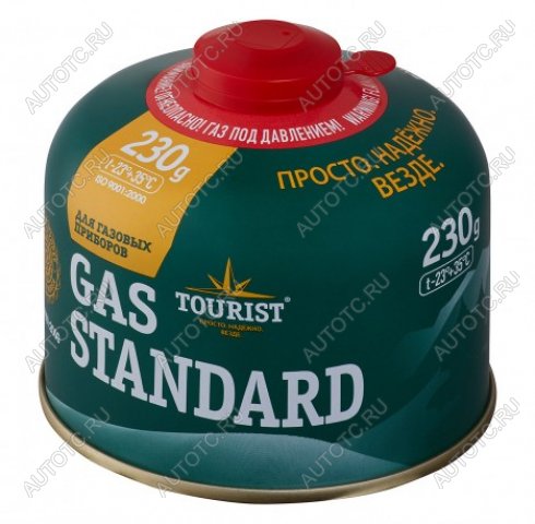 419 р. Баллон газовый резьбовой TOURIST STANDARD для портативных приборов 230 г. TOURIST tbr-230  с доставкой в г. Кемерово