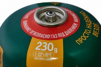 419 р. Баллон газовый резьбовой TOURIST STANDARD для портативных приборов 230 г. TOURIST tbr-230  с доставкой в г. Кемерово. Увеличить фотографию 2