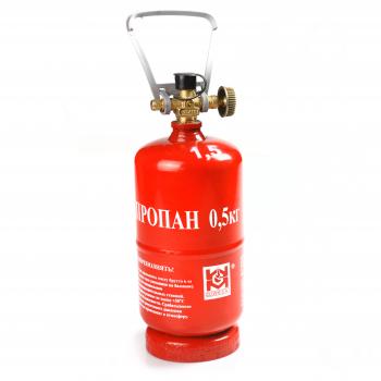 2 509 р. Баллон газовый стальной GZWM LPG BT-0,5, 1,2 л. Grotkuv (РП) GZWM lpg-bt-0,5  с доставкой в г. Кемерово. Увеличить фотографию 1