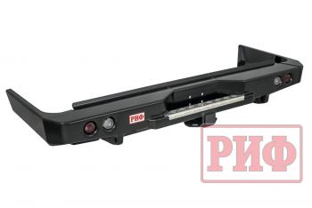 89 019 р. Бампер РИФ силовой задний Toyota Land Cruiser 76 2007+ с квадратом под фаркоп и фонарями РИФ rif076-21150  с доставкой в г. Кемерово. Увеличить фотографию 1