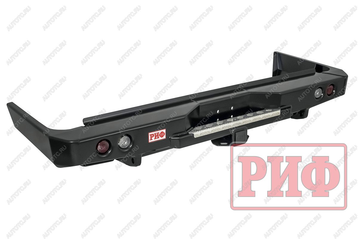 89 019 р. Бампер РИФ силовой задний Toyota Land Cruiser 76 2007+ с квадратом под фаркоп и фонарями РИФ rif076-21150  с доставкой в г. Кемерово