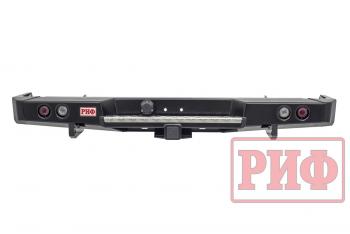 75 709 р. Бампер РИФ силовой задний Toyota Land Cruiser 78 2007+ с квадратом под фаркоп и фонарями РИФ rif078-21150  с доставкой в г. Кемерово. Увеличить фотографию 3