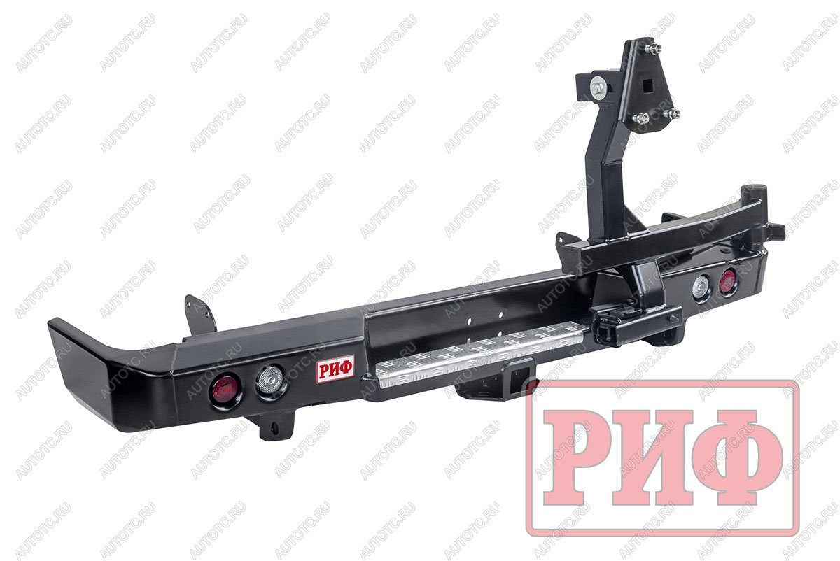 100 649 р. Бампер РИФ силовой задний Toyota Land Cruiser 78 2007+ с квадратом под фаркоп, калиткой и фонарями РИФ rif078-21125  с доставкой в г. Кемерово