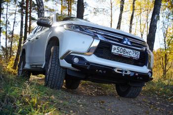 39 519 р. Бампер РИФ силовой передний Mitsubishi Pajero Sport 2015-2020 дизель под площадку для лебёдки RIFPS3-33003 РИФ rifps3-10070  с доставкой в г. Кемерово. Увеличить фотографию 16