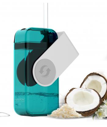 1 189 р. Бутылка JUICY DRINK, 290 мл, бирюзабелый ASOBU jb300.01-white  с доставкой в г. Кемерово. Увеличить фотографию 3