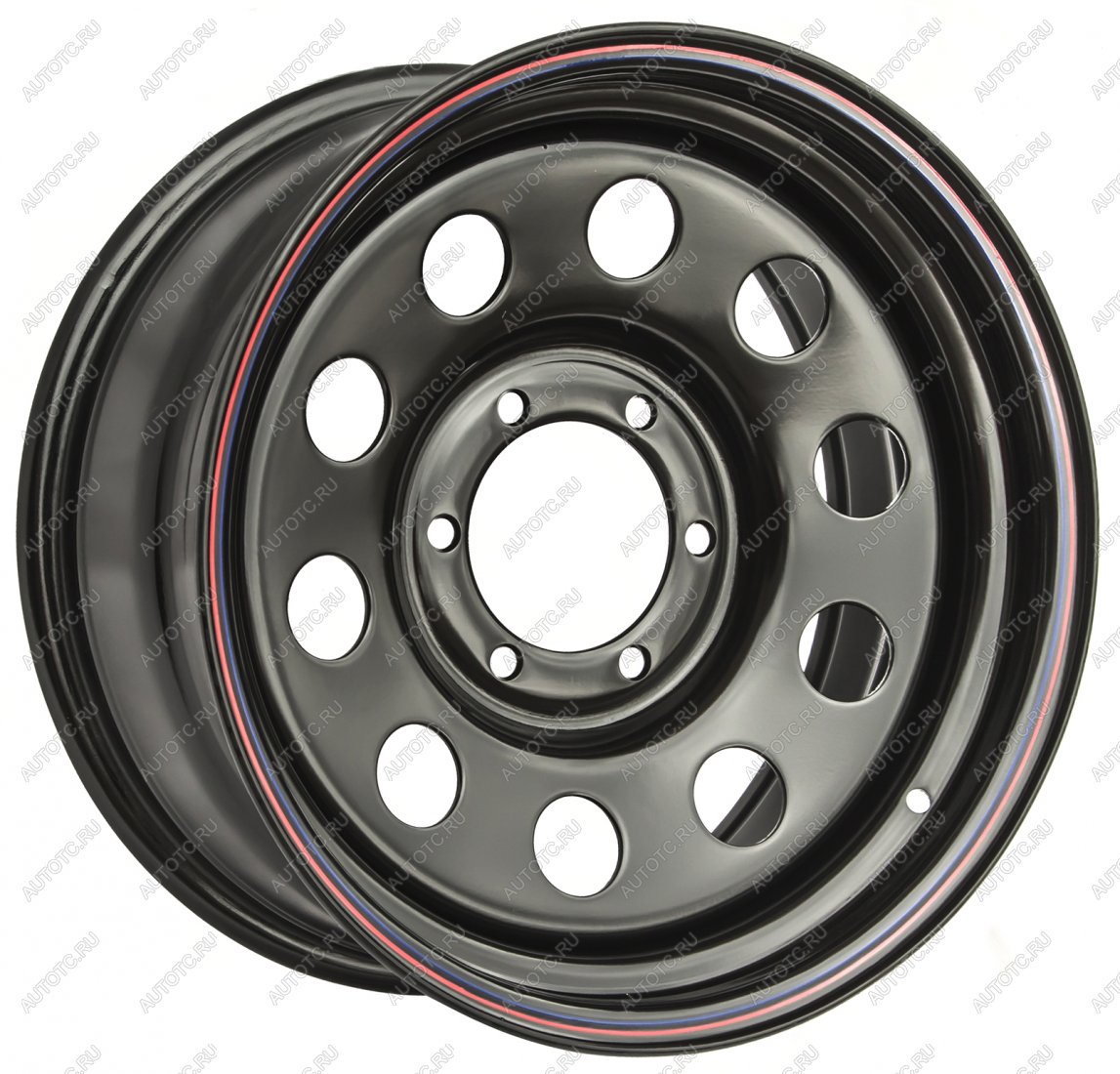5 899 р. Диск усиленный Nissan Navara D40 2.5TD стальной черный 6x114,3 8xR16 d66 ET+25 OFF-ROAD Wheels 1680-61466bl-25  с доставкой в г. Кемерово