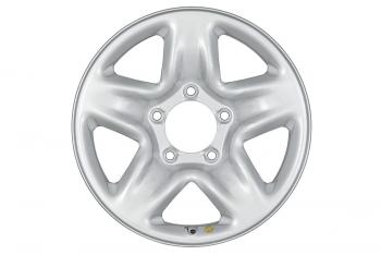 9 799 р. Диск усиленный (5x150 8xR18 d110 ET+60) OFF-ROAD Wheels  Toyota Land Cruiser ( 10 100,  200) (1998-2021) дорестайлинг, 1-ый рестайлинг, 2-ой рестайлинг (серебристый)  с доставкой в г. Кемерово. Увеличить фотографию 2